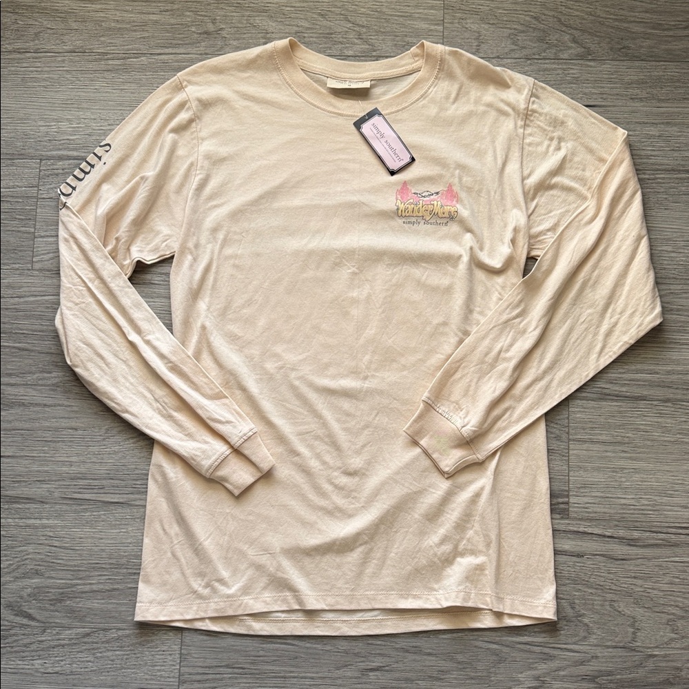 Simply Southern “Wander More” Graphic Long Sleeve Tee Size M